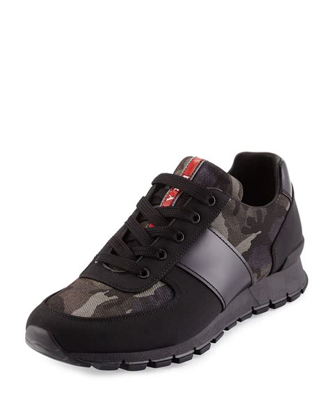 prada camo trainers|prada leather sneakers women's.